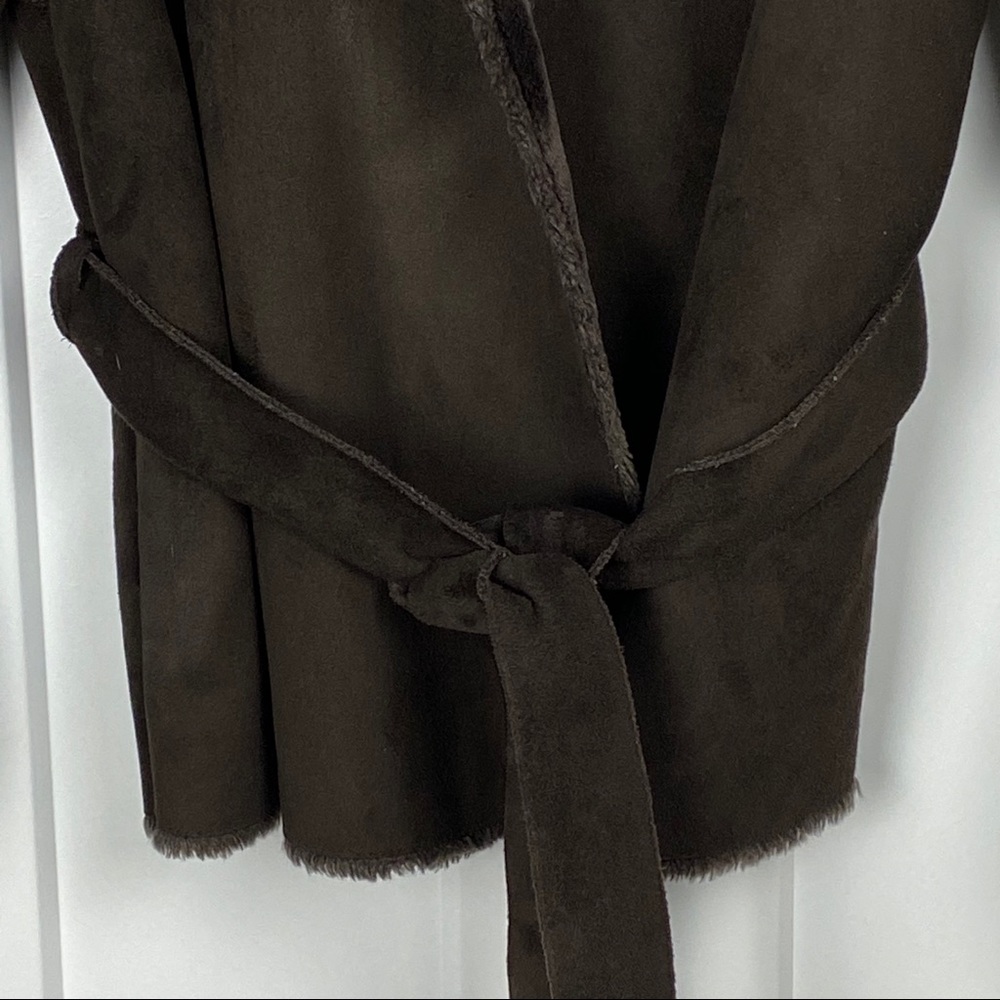 Kenneth Cole New York medium faux suede/fur coat - Picture 3 of 8